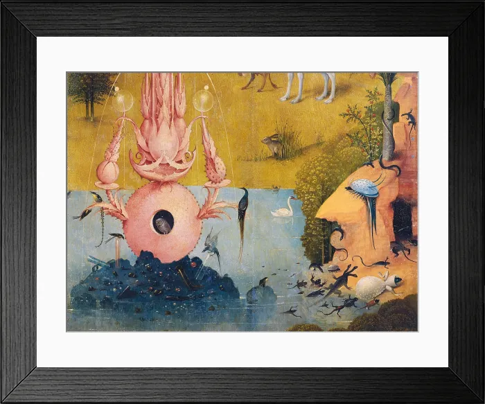 Framed Print : Garden of Earthly Delights - The Garden of Eden, by Van Aeken Joren Anthoniszoon known as Bosch Hieronymus, 16th Century, 1503 -1504, oil on panel, cm 220 x 97 Framed Print : Garden of Earthly Delights - The Garden of Eden, by Van Aeken Joren Anthoniszoon known as Bosch Hieronymus, 16th Century, 1503 -1504, oil on panel, cm 220 x 97