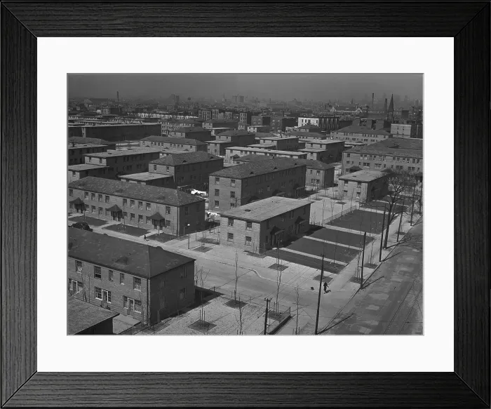 Framed Print : Chicago's Ida B. Wells Housing Project provided segregated urban housing for African Americans. It was the largest urban planned community built under Franklin D