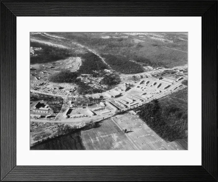 Framed Print : Greenbelt, Maryland was the first model community planned by New Deal's work and relief programs authorized by the Federal Emergency Relief Act, signed on May 12