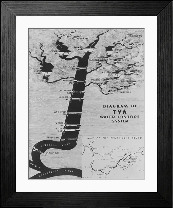 Framed Print : Map diagrams the functions the New Deal public works project authorized when President Franklin D Framed Print : Map diagrams the functions the New Deal public works project authorized when President Franklin D