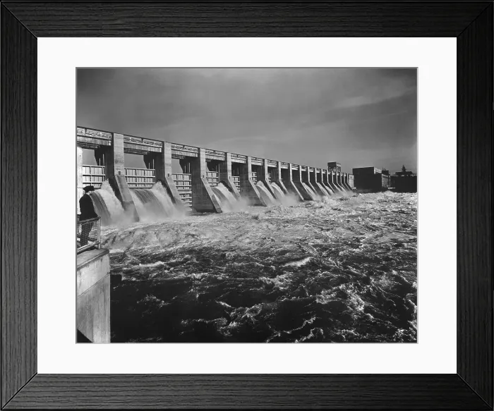 Framed Print : Chickamauga Dam spillway was built from 1936-1940 by the Tennessee Valley Authority, created by President Franklin Roosevelt on May 18 Framed Print : Chickamauga Dam spillway was built from 1936-1940 by the Tennessee Valley Authority, created by President Franklin Roosevelt on May 18