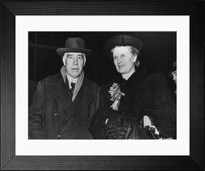 Framed Print : Dr. Niels Bohr, Danish Atomic Scientist, and Mrs. Bohr after their arrival in New York City. Feb. 17, 1948. Dr