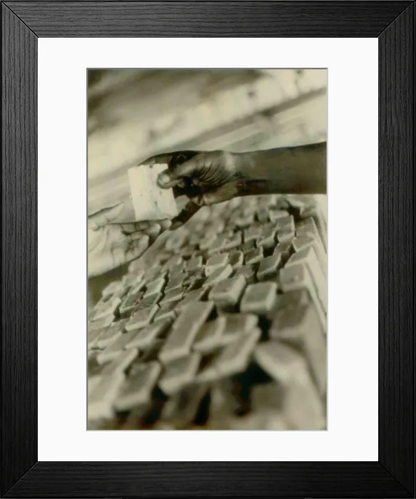Framed Print : Soap being made in Jonestown factory. People's Temple Agricultural Project. Jonestown, Guyana. Nov. 1978 Framed Print : Soap being made in Jonestown factory. People's Temple Agricultural Project. Jonestown, Guyana. Nov. 1978