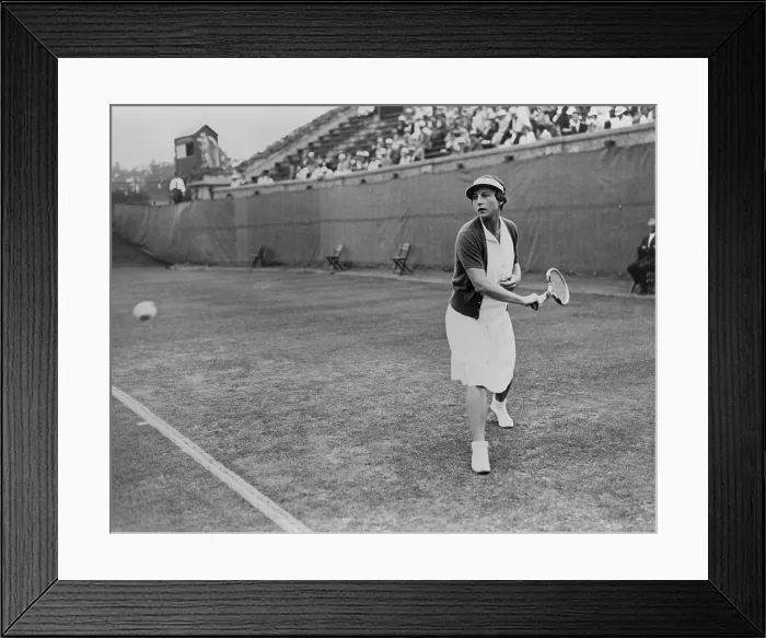 Framed Print : Helen Wills playing tennis at Forest Hills, N.Y. 1933. (BSLOC_2013_9_24)