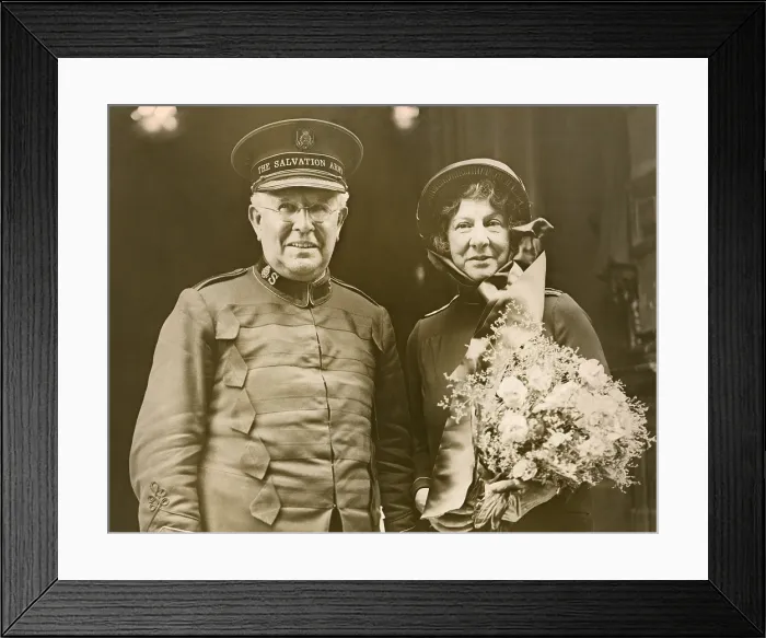 Framed Print : Salvation Army Commander Eva Booth and General Edward Higgins, in London, Aug. 17, 1934