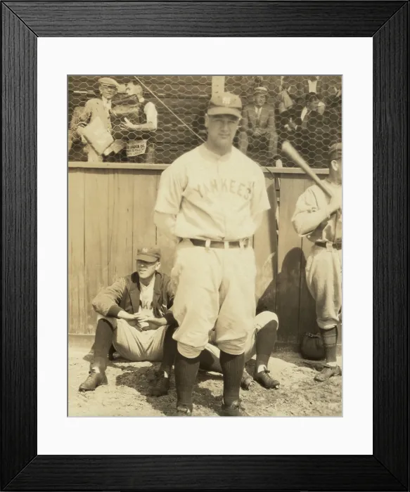 Framed Print : Lou Gehrig, famous New York Yankee first baseman, ca. 1930. (BSLOC_2013_9_31)