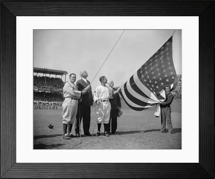 Framed Print : Opening day of the 1939 Baseball Season in Washington, D.C. April 21