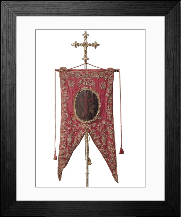 Framed Print : Banner of the Inquisition of Sevilla. Textiles. - Iberfoto / Everett Collection (384215)**US SALES ONLY** Framed Print : Banner of the Inquisition of Sevilla. Textiles. - Iberfoto / Everett Collection (384215)**US SALES ONLY**
