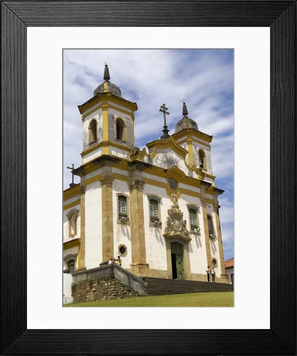 Framed Print : BRAZIL. Mariana. Square Minas Gerais. Church of St. Francis of Assisi. Colonial baroque. Architecture. - Rafa Perez / Iberfoto / Everett Collection (384364)**US SALES ONLY**