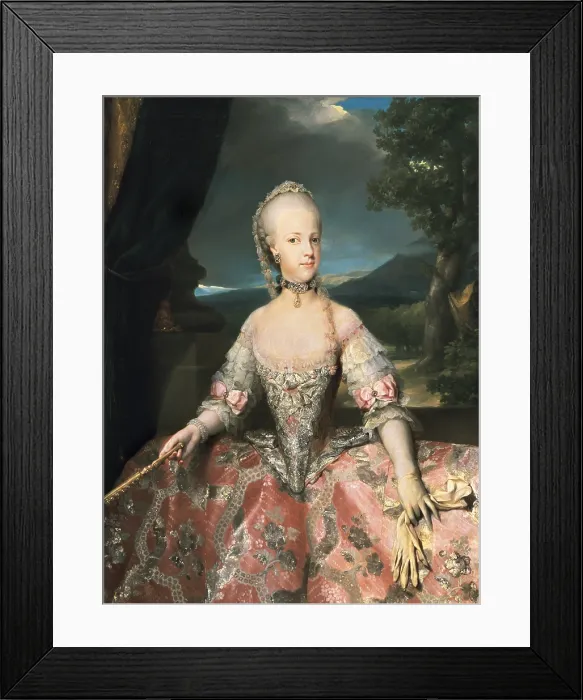 Framed Print : MENGS, Anton Raphael (1728-1779). Maria Carolina de Lorena, queen of Naples. ca. 1770. Neoclassicism. Oil on canvas. SPAIN. Madrid. Prado Museum