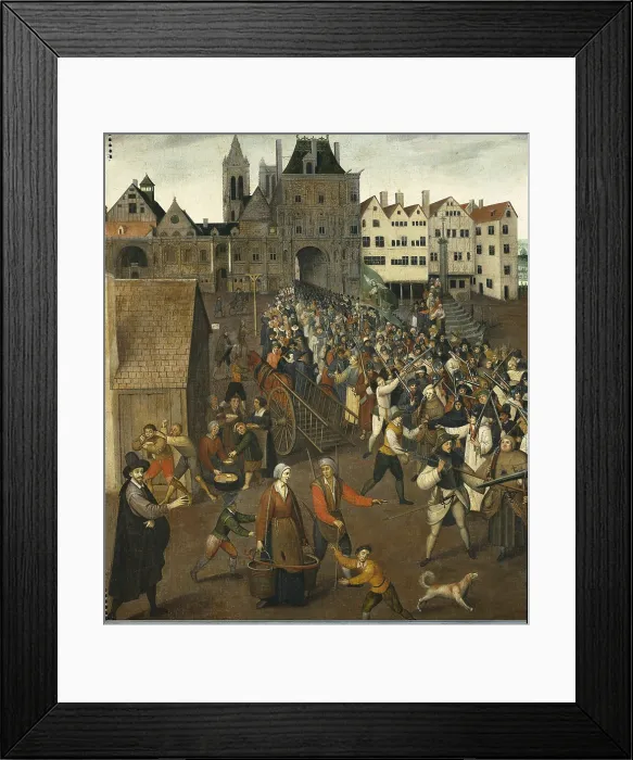 Framed Print : Procession of the Holy League Leaving the Saint-Jean Arch in1590 or 1593