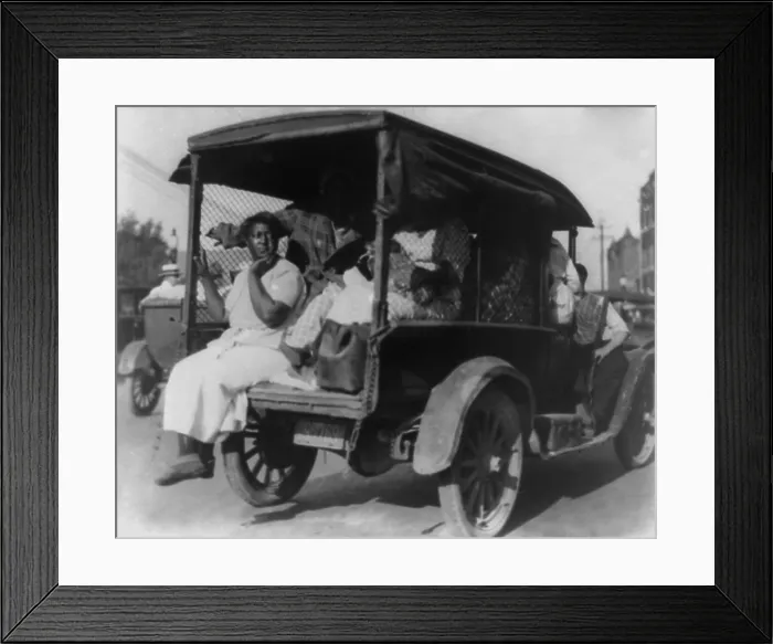 Framed Print : Truck carrying African Americans to safety during the Tulsa race riot of May 31 through June 1, 1921. The official death count was 39 but other estimates range from 55 to 300