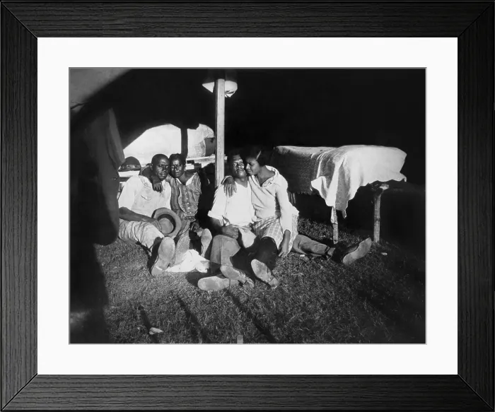 Framed Print : Two African American couples in tent, during the 1927 Mississippi River flood. At a refugee camp on the Vicksburg National Military Park. (BSLOC_2015_16_168) Framed Print : Two African American couples in tent, during the 1927 Mississippi River flood. At a refugee camp on the Vicksburg National Military Park. (BSLOC_2015_16_168)
