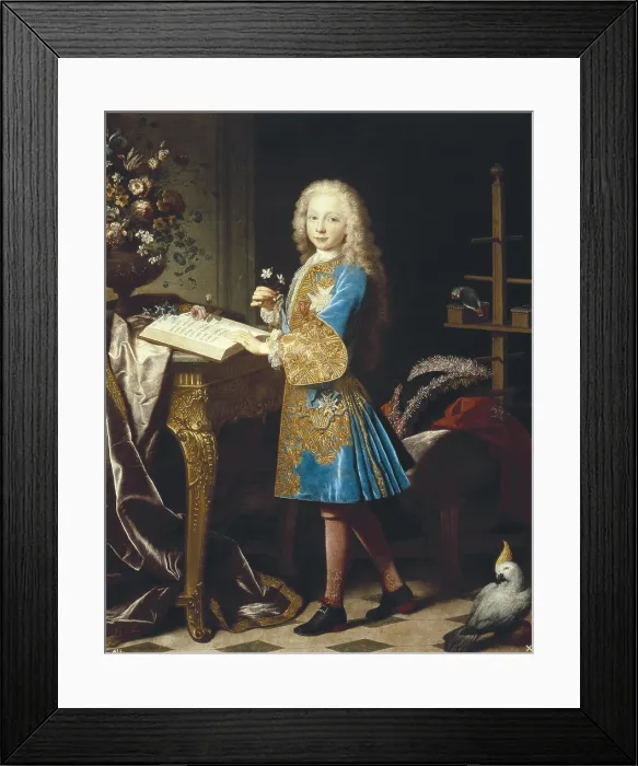 Framed Print : RANC, Jean (1674-1735). Portrait of Charles III of Spain as a Child. ca. 1723. Rococo. Oil on canvas. SPAIN. Madrid. Prado Museum
