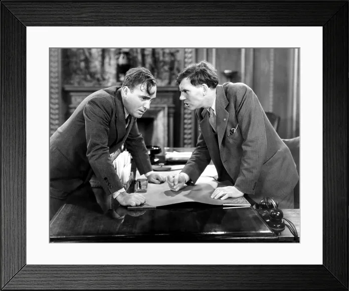 Framed Print : AMERICAN MADNESS, Pat O'Brien, Walter Huston, 1932