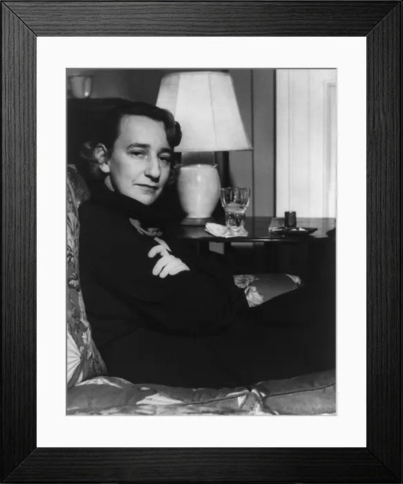 Framed Print : Lillian Hellman, American author of plays, screenplays, and memoirs