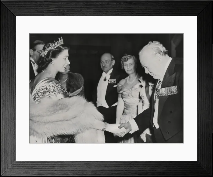Framed Print : Princess Elizabeth welcomes Winston Churchill and Prime Minister Clement Atlee at Guildhall Framed Print : Princess Elizabeth welcomes Winston Churchill and Prime Minister Clement Atlee at Guildhall