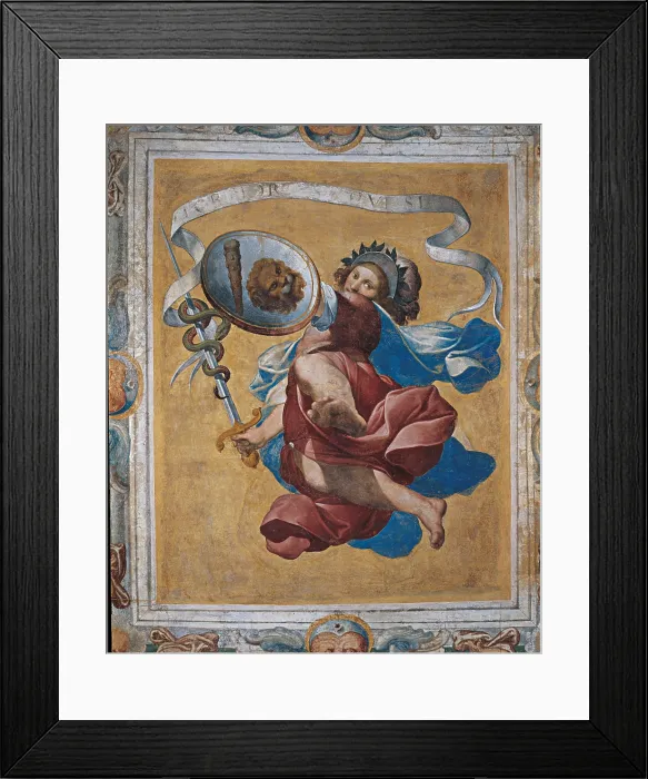 Framed Print : Decoration of Villa Visconti Borromeo Litta in Lainate, by Camillo Procaccini, 1587 - 1589 about, 16th Century, fresco, - Italy, Lombardy, Milan, Lainate