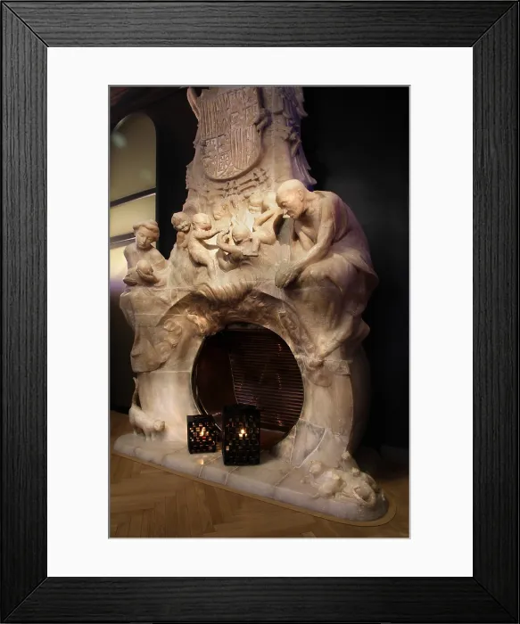 Framed Print : ARNAU I MASCORT, Eusebi (1864-1933). Chimney from the Fonda de Espana. 1903. SPAIN. Barcelona. Fonda Espana