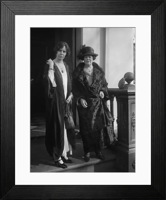 Framed Print : Alice Paul and Alva Vanderbilt Belmont in Washington, D.C. Nov. 17, 1923. Belmont was President of the National Woman's Party and a major benefactor the NWP