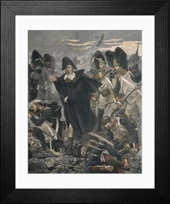 Framed Print : The french General Pierre Cambronne (1770-1842) wounded at the Battle of Waterloo of June 18, 1815