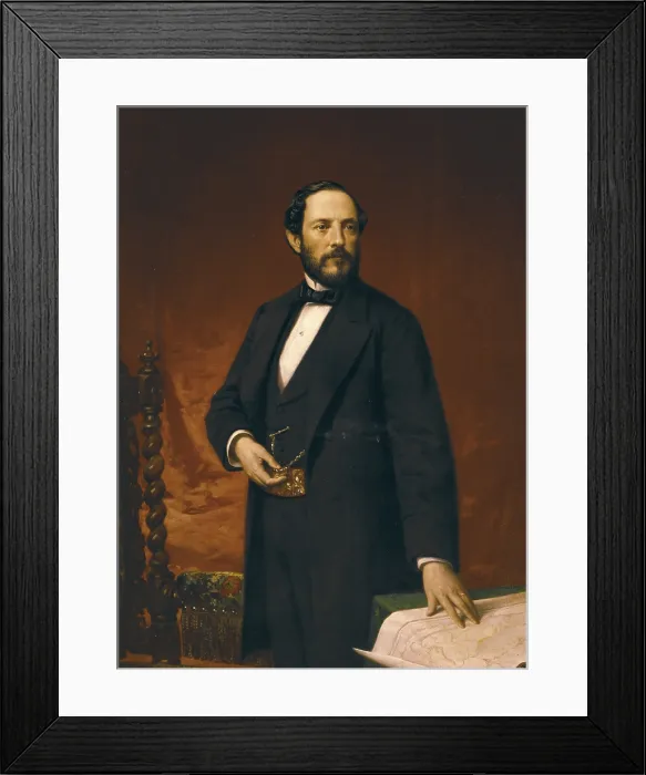 Framed Print : PRIM I PRATS, Joan (1814-1870). Spanish general and politician, Prime Minister (1869-1970). Portrait of 1870. Work by MADRAZO Y KUNTZ, Luis (1825-1897). Realism. Oil on canvas