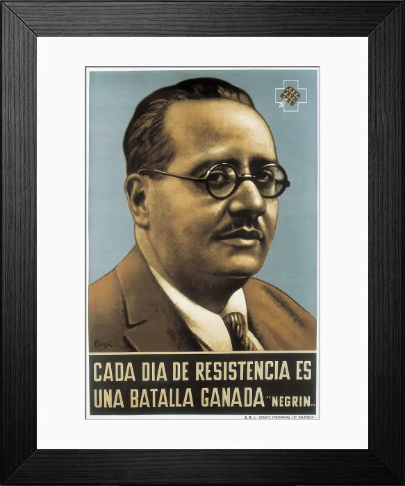 Framed Print : Spanish Civil War (1936-1939). 'Cada dia de resistencia es una batalla ganada' (Every day of resistance is a won battle)