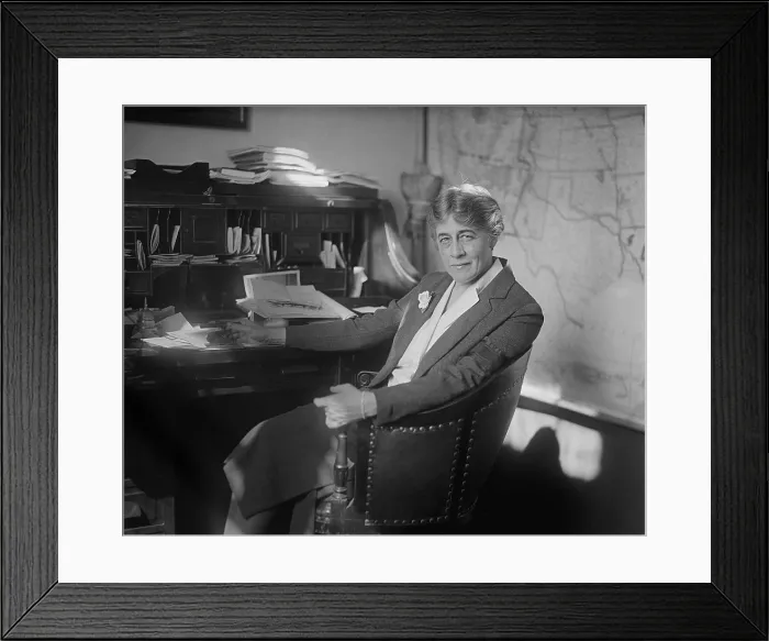 Framed Print : Congresswoman Ruth Bryan Owen in her office, April 13, 1929. Owen was a Democrat from Florida's 4th district and the daughter of William Jennings Bryan. (BSLOC_2015_16_196)
