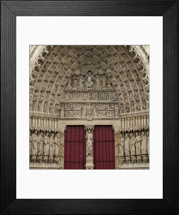 Framed Print : FRANCE. Amiens. Notre Dame cathedral. Western facade. Last judgement's main door. Flamboyant gothic. Architecture Framed Print : FRANCE. Amiens. Notre Dame cathedral. Western facade. Last judgement's main door. Flamboyant gothic. Architecture
