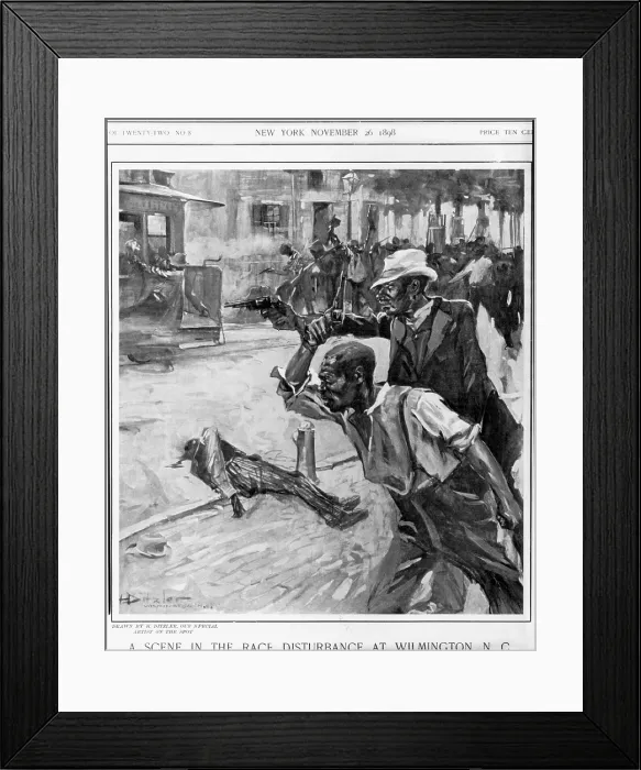 Framed Print : A Scene at the Race Disturbance in Wilmington, N.C. was published in COLLIERS WEEKLY, Nov. 26, 1898