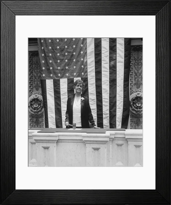 Framed Print : Edith Nourse Rogers, opened and closed a four-minute session of the House on Sept. 27, 1929