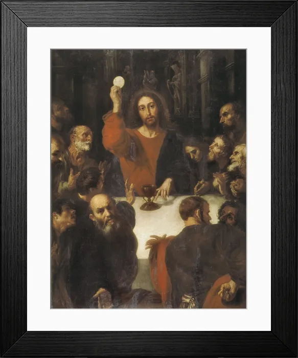 Framed Print : RIBALTA, Juan (1596-1628). The Holy Supper. 1620 - 1628. Baroque art. Oil on canvas. SPAIN. Valencia. San Pio V Fine Arts Museum. - P