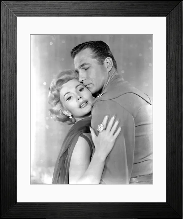 Framed Print : QUEEN OF OUTER SPACE, from left, Zsa Zsa Gabor, Eric Fleming, 1958
