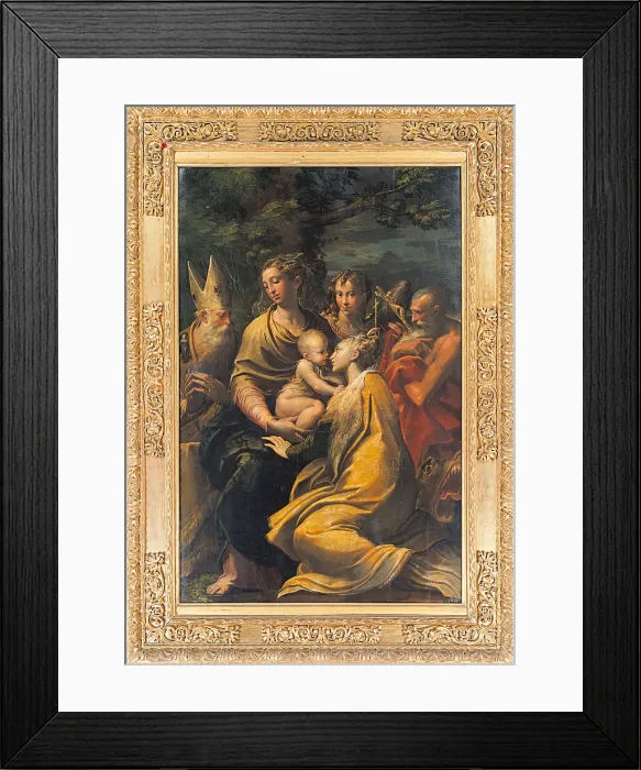 Framed Print : Madonna with Child and Sts Framed Print : Madonna with Child and Sts