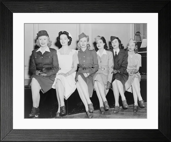 Framed Print : Uniforms of the American Women's Voluntary Services (AWVS), 1942