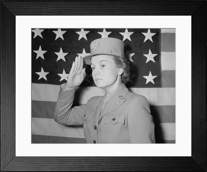 Framed Print : Colonel Oveta Culp Hobby, the first commanding officer of the Women's Army Corps. Ca. 1942-43. World War 2. (BSLOC_2013_14_98) Framed Print : Colonel Oveta Culp Hobby, the first commanding officer of the Women's Army Corps. Ca. 1942-43. World War 2. (BSLOC_2013_14_98)