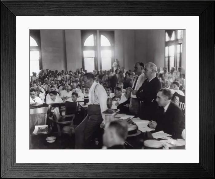 Framed Print : Clarence Darrow at the Scopes Trial, July 10-21, 1925, Dayton, Tennessee