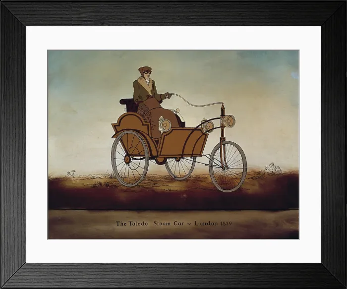 Framed Print : The Toledo Steam Car, (London, 1879). - BeBa / Iberfoto / Everett Collection (359298)**US SALES ONLY**