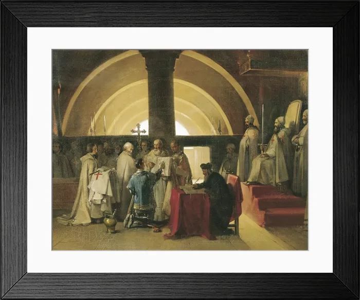 Framed Print : Reception of Jacques de Molay. 1840s; Reception of Jacques de Molay. 1840s. Work by GRANET, Franois Marius (1775-1849); GRANET, Franois Marius (1775-1849). Oil on canvas Framed Print : Reception of Jacques de Molay. 1840s; Reception of Jacques de Molay. 1840s. Work by GRANET, Franois Marius (1775-1849); GRANET, Franois Marius (1775-1849). Oil on canvas