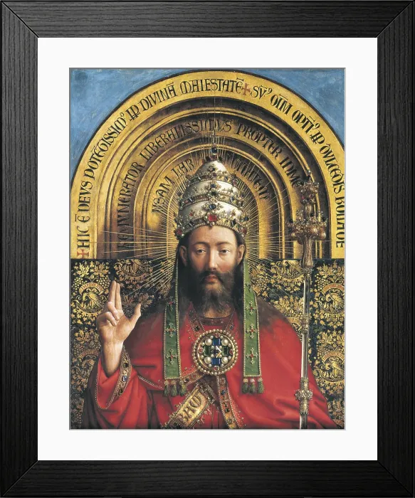 Framed Print : EYCK, Jan van (1390-1441); EYCK, Hubert van (1370-1426). The Ghent Altarpiece or Adoration of the Mystic Lamb. 1425-1432. BELGIUM. Ghent. Saint Bavo Cathedral