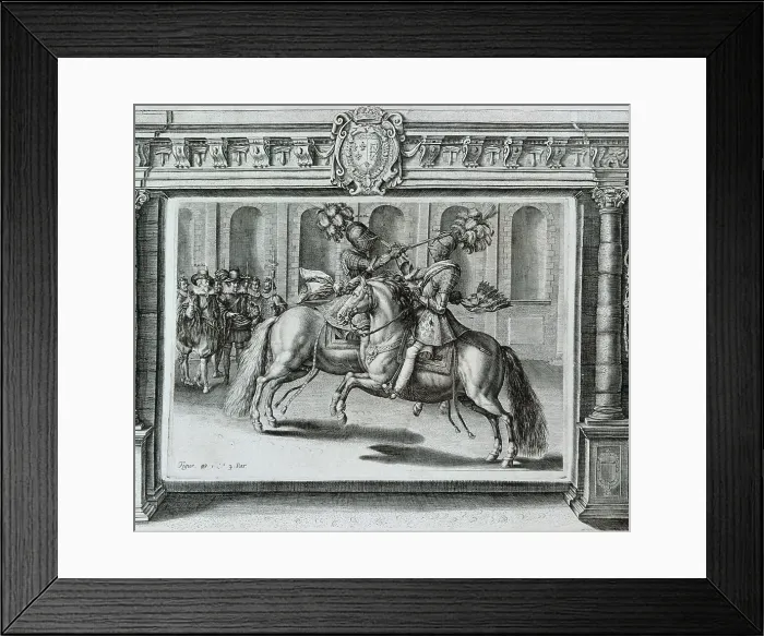 Framed Print : Scene of a tournament. 17th century. Engraving. FRANCE. Paris. National Library. - Iberfoto / Everett Collection (567233)**US SALES ONLY**