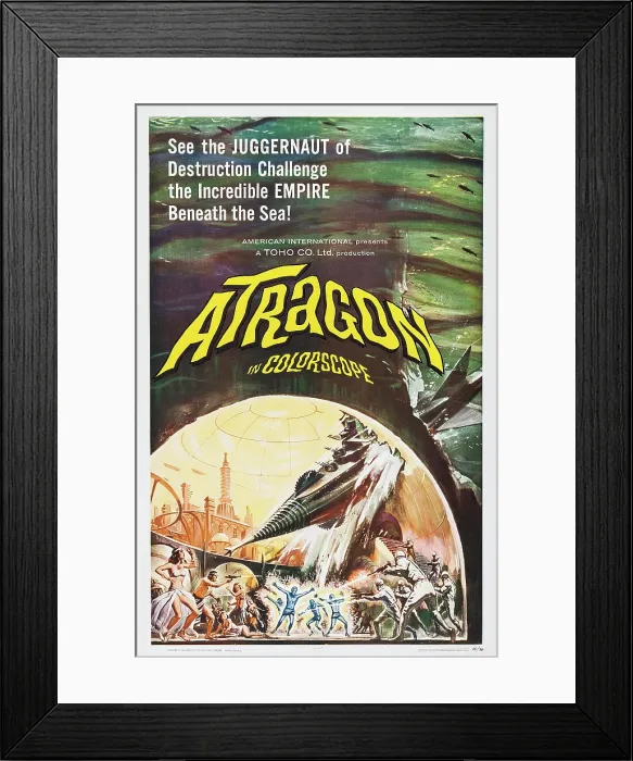 Framed Print : ATRAGON, (aka KAITEI GUNKAN), US poster, 1963 Framed Print : ATRAGON, (aka KAITEI GUNKAN), US poster, 1963