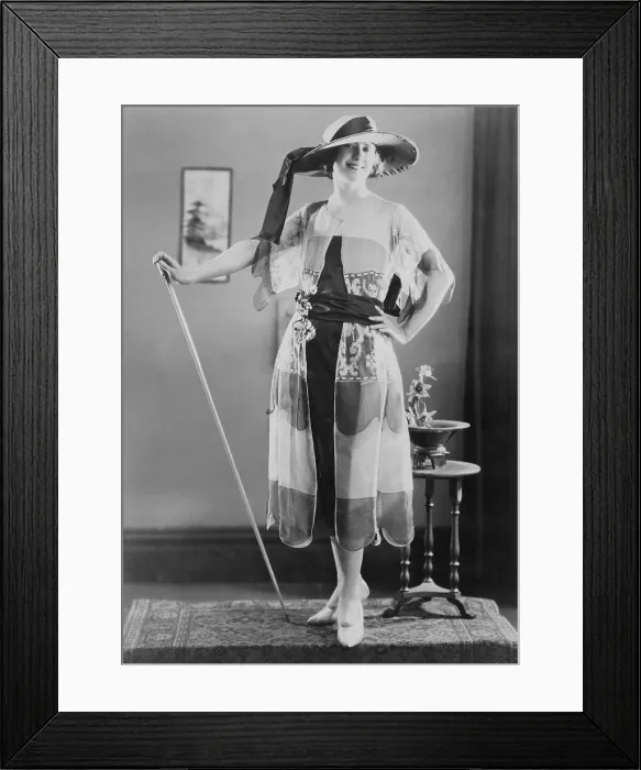 Framed Print : Model at spring fashion show of the National Retail Garment Association, 1921. At the Hotel Commodore, New York City. (BSLOC_2015_16_244) Framed Print : Model at spring fashion show of the National Retail Garment Association, 1921. At the Hotel Commodore, New York City. (BSLOC_2015_16_244)