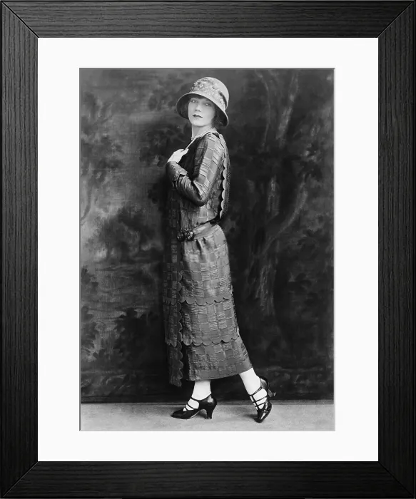 Framed Print : Actress Gilda Grey modeling crepe dress and cloche hat. Ca. 1920. (BSLOC_2015_16_246) Framed Print : Actress Gilda Grey modeling crepe dress and cloche hat. Ca. 1920. (BSLOC_2015_16_246)