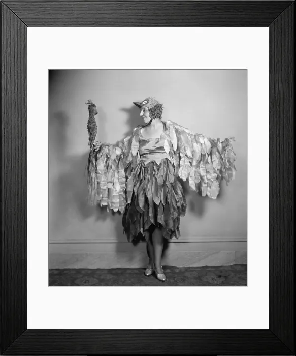 Framed Print : Women is a fantastic bird costume, ca. 1925-29. (BSLOC_2015_16_249)