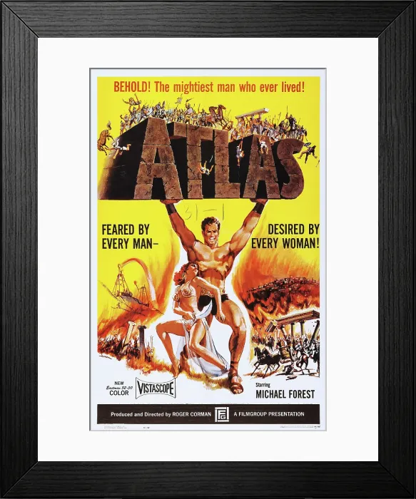 Framed Print : ATLAS, US poster, Michael Forest (center), 1961