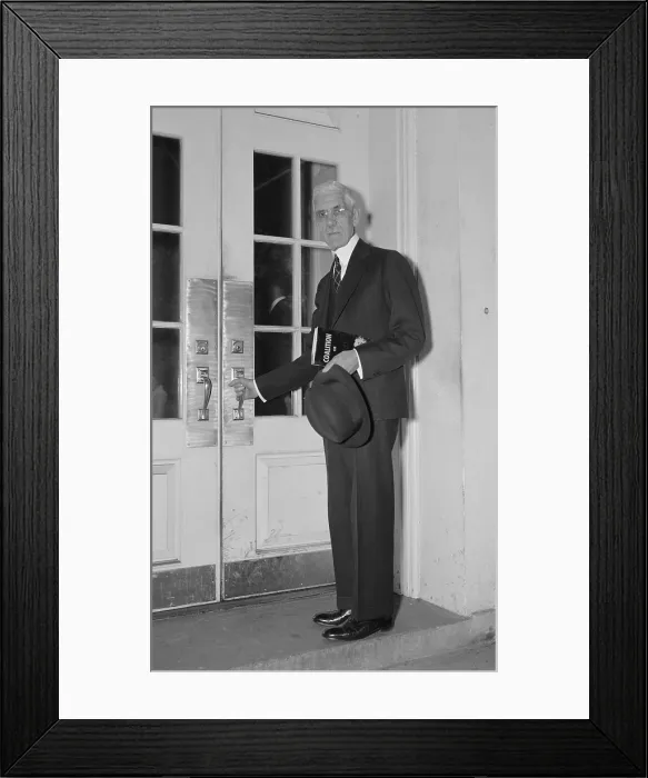 Framed Print : Francis Townsend after meeting with FDR, Apr. 21, 1938. The old-age activist spent over half an hour with President Roosevelt. (BSLOC_2013_7_76)