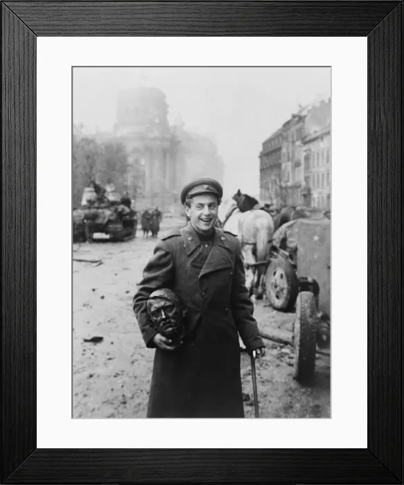 Framed Print : World War 2, Battle of Berlin, April 16- May 2, 1945. Berlin--The End!, 1945 photo by Yevgeny Khaldei
