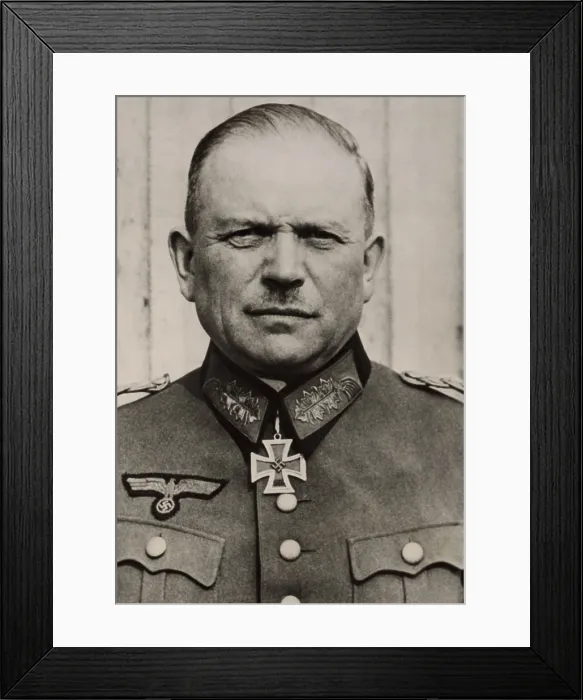 Framed Print : General Heinz Guderian, German commander of the central sector of the Operation Barbarossa. This group drove toward Moscow during World War 2. Ca. 1941. (BSLOC_2013-12_37)