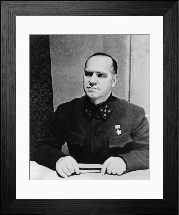 Framed Print : Russian World War 2 Hero of the Soviet Union, General Georgii Zhukov. Ca. 1942. (BSLOC_2013-12_35) Framed Print : Russian World War 2 Hero of the Soviet Union, General Georgii Zhukov. Ca. 1942. (BSLOC_2013-12_35)